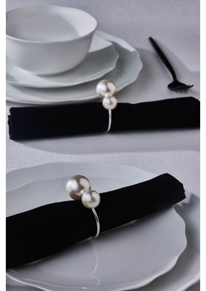 Iki Adet Şık Gümüş Peçete Yüzüğü, Zarif ve Kullanışlı Ev Aksesuarı modelleri