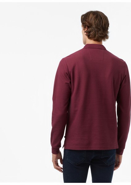 Erkek Bordo Classic Fit Uzun Kollu Polo Yaka T-Shirt K57351T.6BY fiyatları