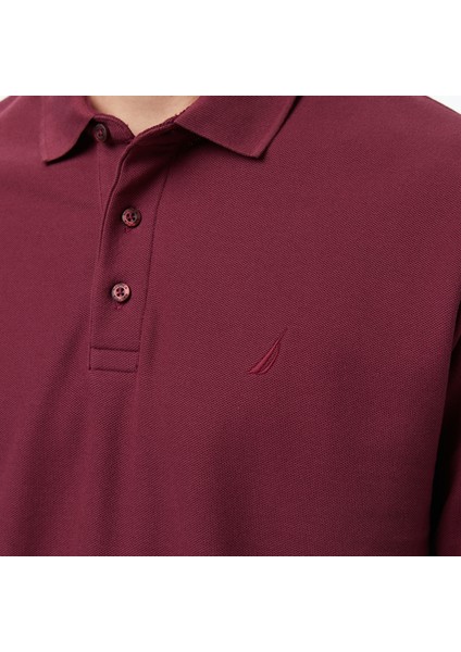 Erkek Bordo Classic Fit Uzun Kollu Polo Yaka T-Shirt K57351T.6BY indirimleri