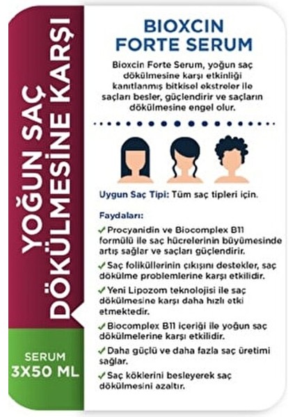 Forte Serum 3'lü Set 8 Kat Yoğun Formül 3×30 ml Kadın ve Erkek Kullanımı İçin