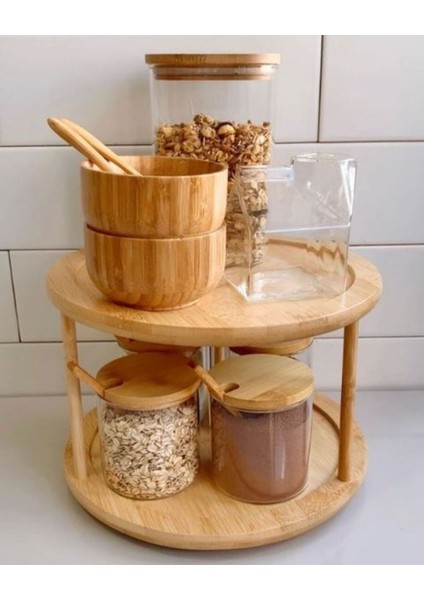 Bambu Döner Sunumluk ve Baharatlık Seti, Şık ve Pratik Kullanım Sağlar fiyatları