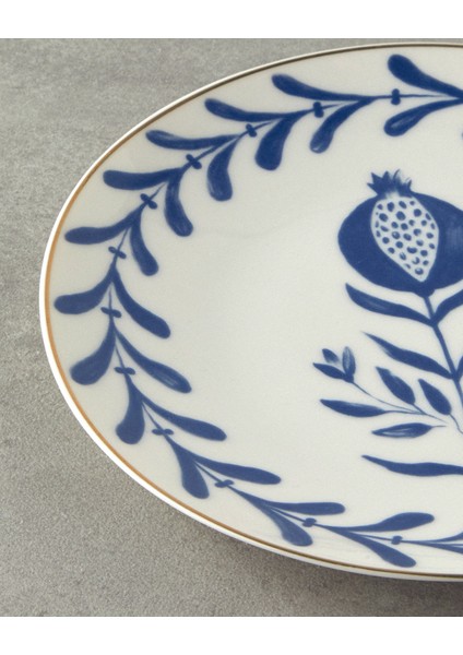 Lacivert ve Beyaz Renkli 20 cm Porselen Pasta Tabağı, Şık ve Kullanışlı Tasarım modelleri