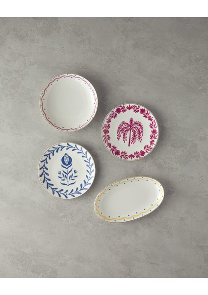 Lacivert ve Beyaz Renkli 20 cm Porselen Pasta Tabağı, Şık ve Kullanışlı Tasarım fırsatları