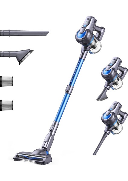 Bej Kablosuz Elektrikli Dikey Süpürge, Hafif ve Güçlü Temizlik Aracı