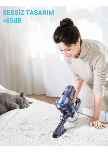 Bej Kablosuz Elektrikli Dikey Süpürge, Hafif ve Güçlü Temizlik Aracı modelleri