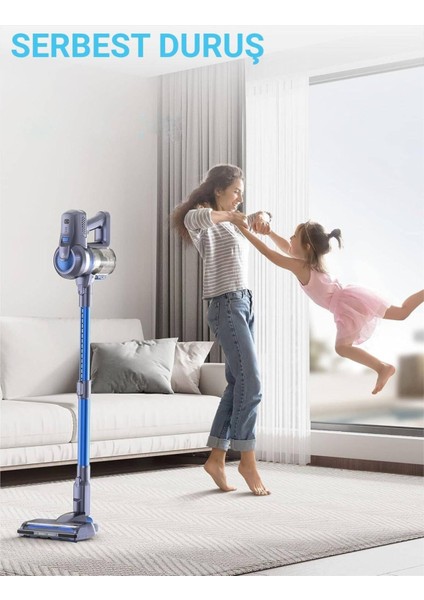 Bej Kablosuz Elektrikli Dikey Süpürge, Hafif ve Güçlü Temizlik Aracı fırsatları