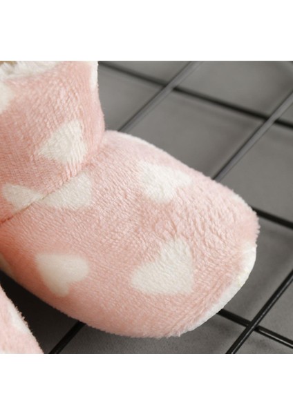 Kaydırmaz Tabanlı Kalp Baskılı Çocuk Bebek Panduf Unisex modelleri