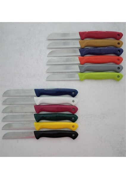 Renkli Meyve ve Sebze Bıçağı Seti 12'li, Pratik ve Şık Mutfak Gereci