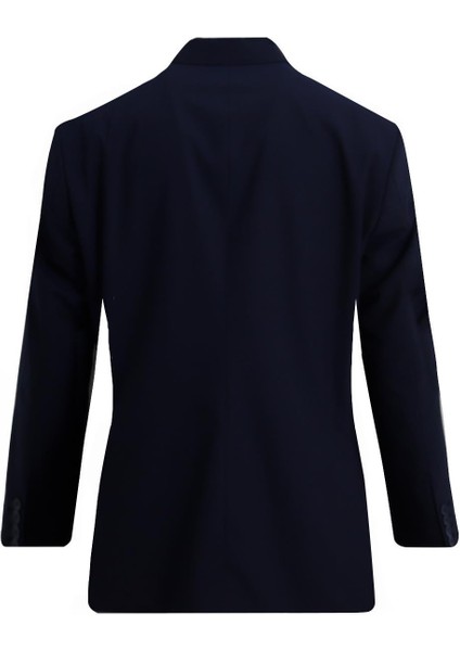 Lacivert Mono Yaka Klasik Takım Elbise modelleri