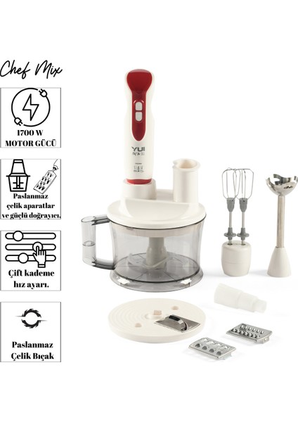 Çok Renkli Çok Fonksiyonlu 1700W Çok Amaçlı Blender Seti