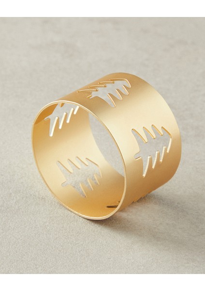 4'lü Metal Peçete Halkası, Şık ve Dayanıklı, Altın Renk, Ev ve Davetler Için Ideal