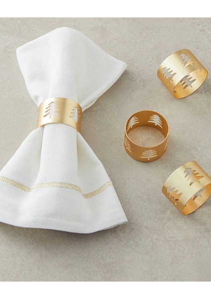 4'lü Metal Peçete Halkası, Şık ve Dayanıklı, Altın Renk, Ev ve Davetler Için Ideal fiyatları