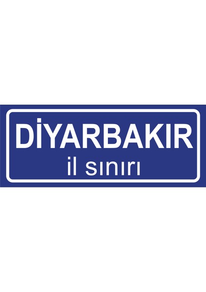 Diyarbakır Il Sınırı Plakası , Dekoratif Aliminyum Levhaya Baskı 8*20CM