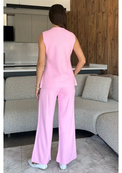 Kadın Taş Işlemeli Triko Pantolon Yelek Ikili Takım P-00018359 fırsatları