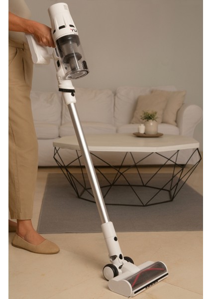 Kablosuz Dikey ve El Süpürgesi, 33.000 Pa, Beyaz, Hafif ve Kullanışlı modelleri