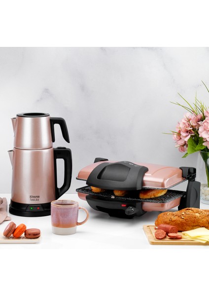Paslanmaz Çelik Çay Makinesi, Şık Rosegold Renk, Kolay Kullanım indirimleri