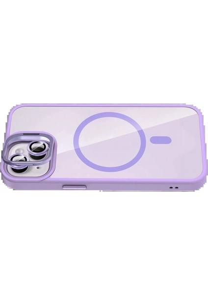 Apple iPhone 13 Remim Lensli Magsafe Standlı Kapak - Lila fırsatları