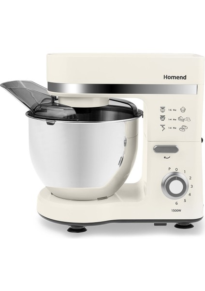 Stand Mıkser Krem Silver Bej, Profesyonel Mutfak Için Şık ve Fonksiyonel Alet