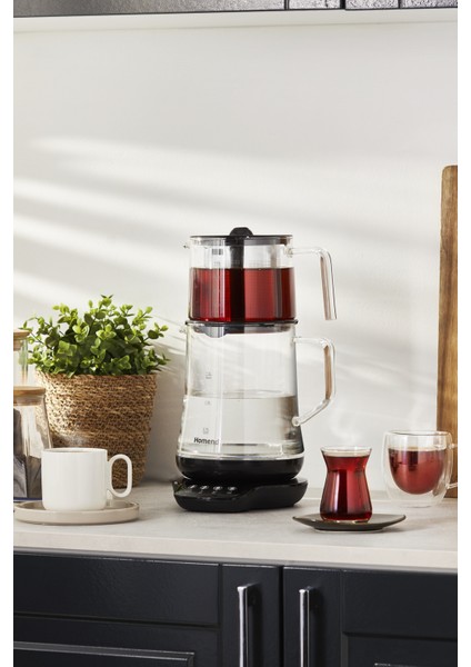 Konuşan Cam Çay Makinesi 1746H, Şık ve Fonksiyonel Siyah Tasarım fiyatları