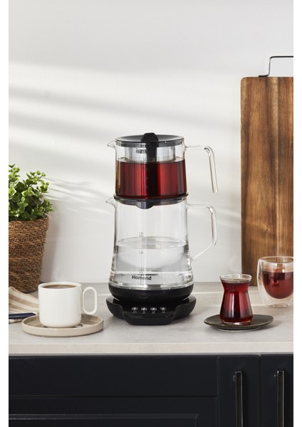 Konuşan Cam Çay Makinesi 1746H, Şık ve Fonksiyonel Siyah Tasarım modelleri