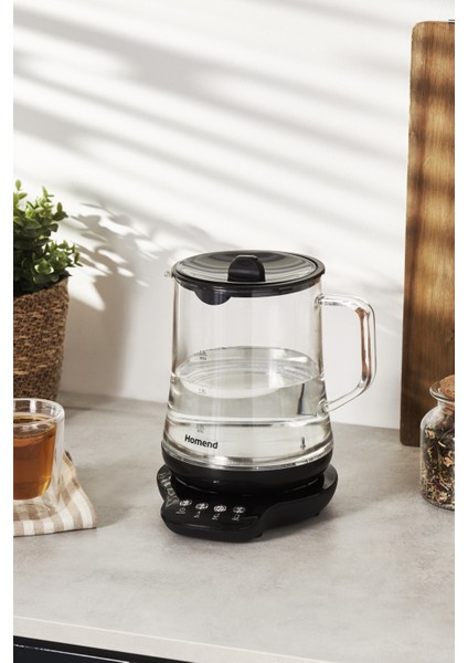 Konuşan Cam Çay Makinesi 1746H, Şık ve Fonksiyonel Siyah Tasarım indirimleri