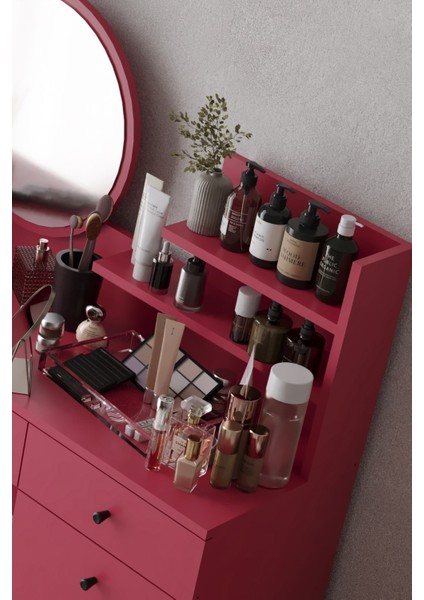 Harmony Iki Çekmeceli Makyaj Masası (Yuvarlak Aynalı) fırsatları