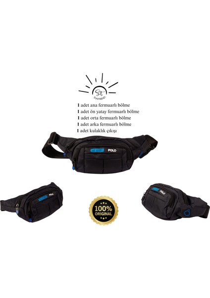 Suntrend Su Geçirmez Unisex Çapraz Askılı Kulaklık Çıkışlı Omuz ve Bel Çantası indirimleri