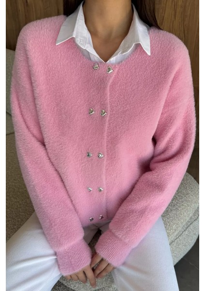 Kalp Düğmeli Şardonlu Triko Ceket (S,m,l,xl Uyumludur) P-00018202 fiyatları