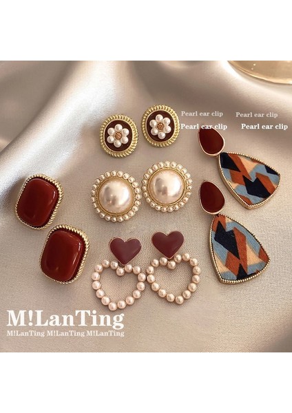 S925 Gümüş Iğne Küpe, Kadın Tarzı Zarif Küpeler, Hong Kong Stili (Yurt Dışından)