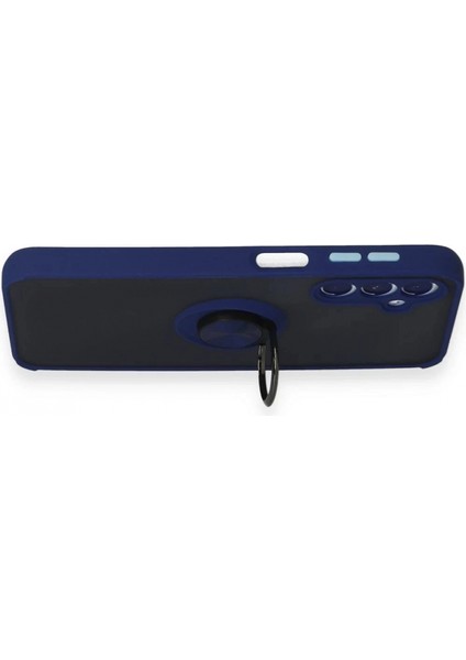 Samsung Galaxy M34 5g Kılıf Montreal Yüzüklü Silikon Kapak - Lacivert indirimleri