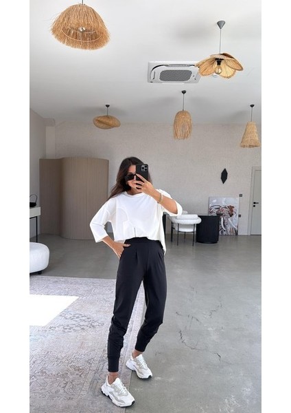 Kadın Scuba Modal Paça Manşet Pileli Pantolun fiyatları