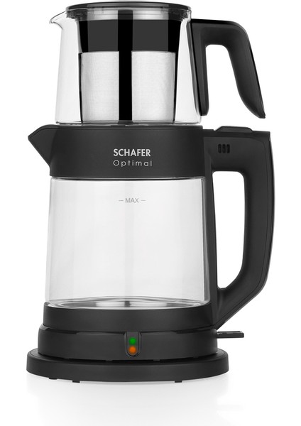 Şık Elektrikli Cam Çay Makinesi - Siyah ve Kahverengi Seçenekler fiyatları