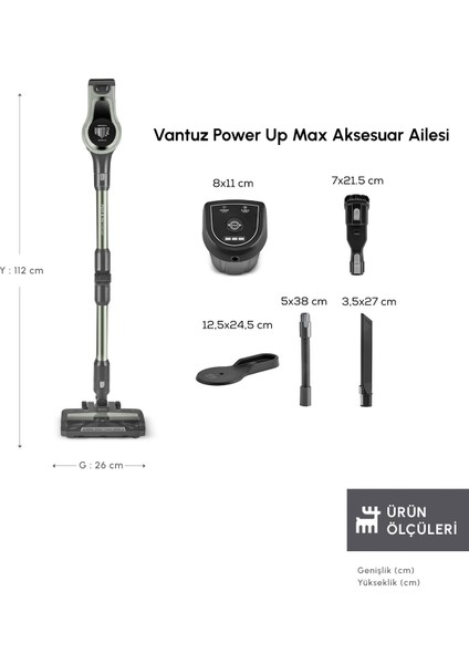 Sürekli Güçlü Dik Süpürge, Yeşil, 350 W, Pratik Temizlik Aracı fiyatları