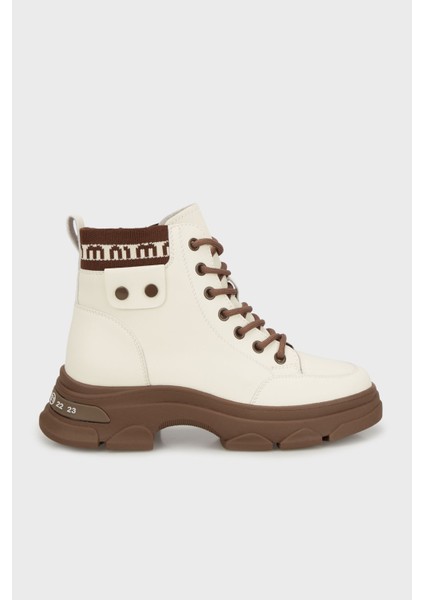 Kalın Tabanlı Fermuarlı Bot Bayan Bot 38925K3107