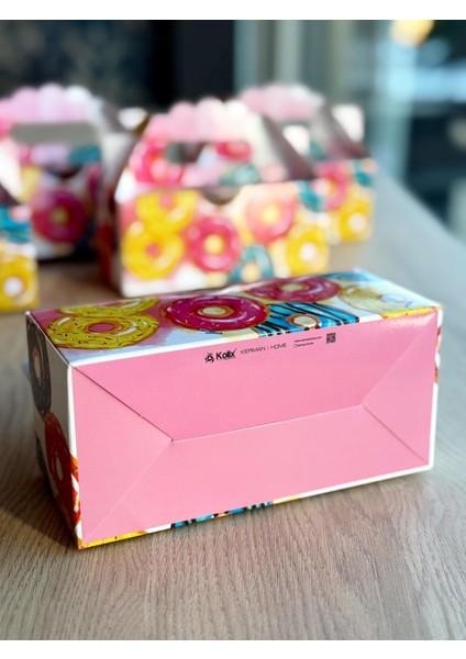 Macaron Kutusu 25 'li El Tutmalı Çanta Doğum Günü Hediye Kutusu Pasta Kutusu modelleri