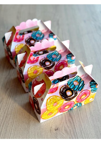 Macaron Kutusu 25 'li El Tutmalı Çanta Doğum Günü Hediye Kutusu Pasta Kutusu indirimleri