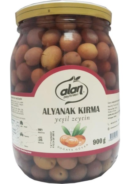 Alyanak Yeşil Zeytin S 291-350 Kalibre 900 G E