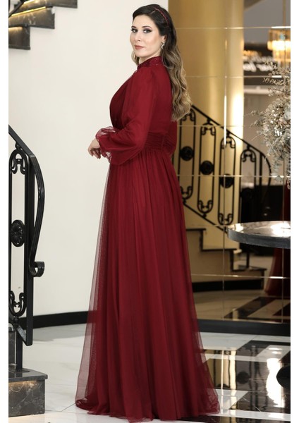 Seyran Tesettür Abiye Bordo fırsatları