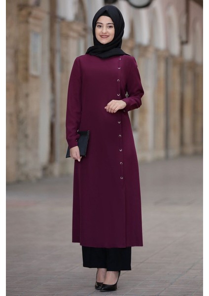 Rümeysa Tesettür Takım Mürdüm