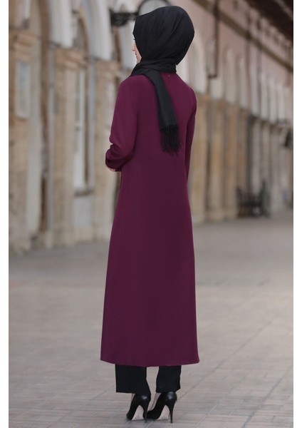 Rümeysa Tesettür Takım Mürdüm modelleri