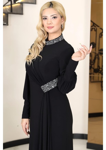 Açelya Tesettür Abiye Siyah fırsatları