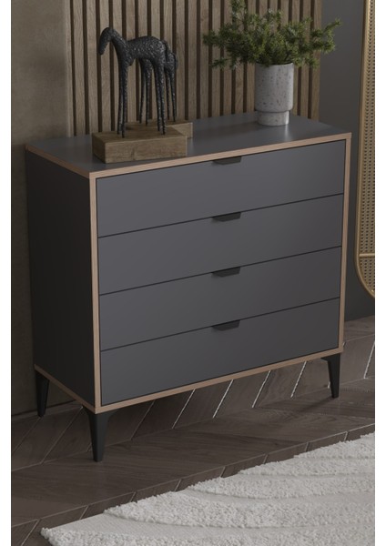 Arden 4 Çekmeceli Şifonyer (Antrasit) fiyatları