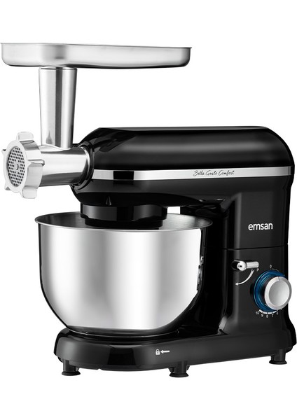 Güçlü ve Şık Stand Mikser, Siyah, 1300W, 5,5l Kapasite, Kullanışlı ve Dayanıklı