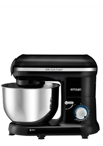 Güçlü ve Şık Stand Mikser, Siyah, 1300W, 5,5l Kapasite, Kullanışlı ve Dayanıklı