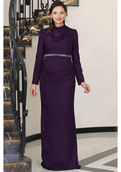 Dilara Tesettür Abiye Mürdüm