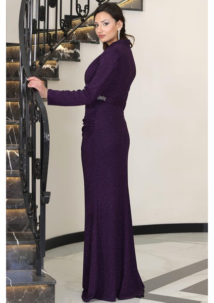 Dilara Tesettür Abiye Mürdüm modelleri