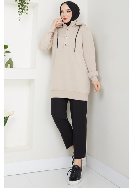 Esila Tesettür Sweat Bej