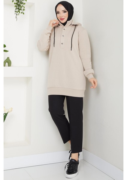 Esila Tesettür Sweat Bej modelleri