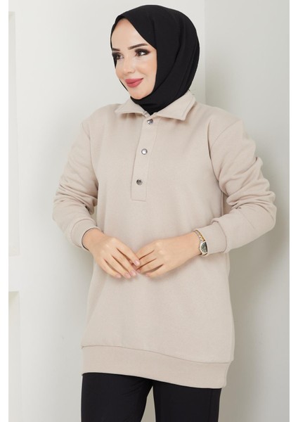Esila Tesettür Sweat Bej indirimleri