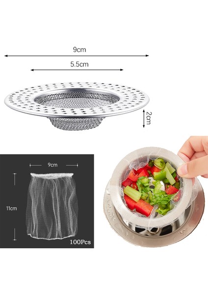 1 Adet Paslanmaz Çelik Evye Tahliye Süzgeci Sepetleri 9cm Çap. Mutfak Gider Durdurucu,çöp Bertarafı Için, Geniş Kenar Ince Delikler (Yurt Dışından)